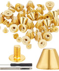 30 Sets Barrel Riveted Spikes Studs with Screwdriver and Hole Punch Tool 30 Sets Barrel Riveted Spikes Studs with Screwdriver and Hole Punch Tool