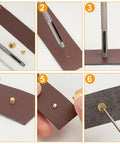 30 Sets Barrel Riveted Spikes Studs with Screwdriver and Hole Punch Tool 30 Sets Barrel Riveted Spikes Studs with Screwdriver and Hole Punch Tool