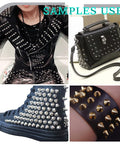 30 Sets Barrel Riveted Spikes Studs with Screwdriver and Hole Punch Tool 30 Sets Barrel Riveted Spikes Studs with Screwdriver and Hole Punch Tool