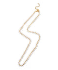 WHITE 304 Stainless Enamel Ear of Wheat Link Chain Necklace, PVD Vacuum Plating 304 Stainless Enamel Ear of Wheat Link Chain Necklace, PVD Vacuum Plating