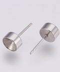 STAINLESS STEEL 304 Stainless Steel 6mm Stud Earring Settings – Flat Pad 304 Stainless Steel 6mm Stud Earring Settings – Flat Pad | Balzar Crafts Cyprus