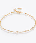 GOLDEN 304 Stainless Steel Anklets, Round Beads and Twist Chain, 23cm 304 Stainless Steel Anklets, Round Beads and Twist Chain, 23cm
