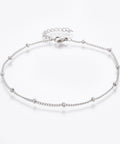 STAINLESS STEEL COLOUR 304 Stainless Steel Anklets, Round Beads and Twist Chain, 23cm 304 Stainless Steel Anklets, Round Beads and Twist Chain, 23cm