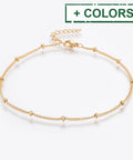 304 Stainless Steel Anklets, Round Beads and Twist Chain, 23cm 304 Stainless Steel Anklets, Round Beads and Twist Chain, 23cm