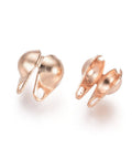 304 Stainless Steel Bead Tips, Calotte Ends, Clamshell Knot Cover, Rose Gold, 6x4x3mm 304 Stainless Steel Bead Tips, Calotte Ends, Clamshell Knot Cover, Rose Gold, 6x4x3mm