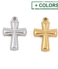304 Stainless Steel Beaded-Edge Cross Pendant Charm – 19.5mm Stainless Steel Beaded-Edge Cross Charm 19.5mm | BalzarCrafts