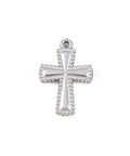 STAINLESS STEEL COLOR 304 Stainless Steel Beaded-Edge Cross Pendant Charm – 19.5mm Stainless Steel Beaded-Edge Cross Charm 19.5mm | BalzarCrafts