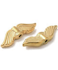 ION GOLD PLATED 304 Stainless Steel Beads, Wings 21x6x3mm 304 Stainless Steel Beads, Wings 21x6x3mm