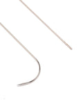 10x2.4x0.02cm 304 Stainless Steel Bent Beading Needles, Jewelry Tools 304 Stainless Steel Bent Beading Needles, Jewelry Tools