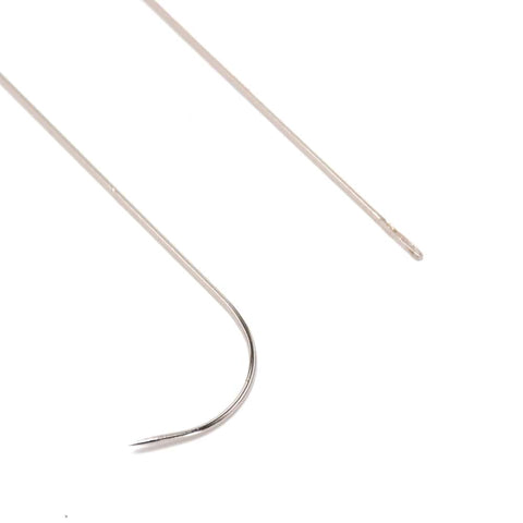 10x2.4x0.02cm 304 Stainless Steel Bent Beading Needles, Jewelry Tools 304 Stainless Steel Bent Beading Needles, Jewelry Tools