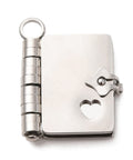 304 Stainless Steel Book with Heart Pendant Charm – Stainless Steel Color Stainless Steel Book with Heart Charm | BalzarCrafts