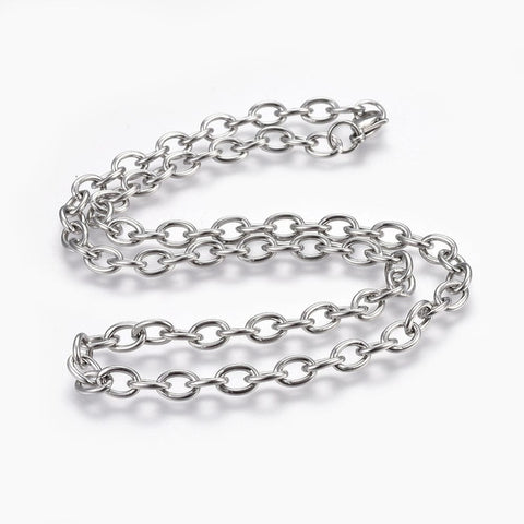 304 Stainless Steel Cable Chain Necklace, 50.2cm 304 Stainless Steel Cable Chain Necklace, 50.2cm
