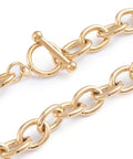 304 Stainless Steel Cable Chains Necklaces, with Toggle Clasps, Golden (46cm) 304 Stainless Steel Cable Chains Necklaces, with Toggle Clasps, Golden (46cm)