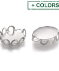 304 Stainless Steel Cabochon Settings, Lace Edge Bezel Cups, Oval, Tray: 10x8mm 304 Stainless Steel Cabochon Settings, Lace Edge Bezel Cups, Oval, Tray: 10x8mm