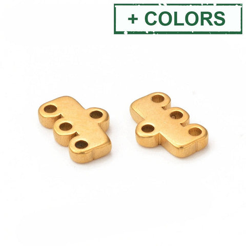 304 Stainless Steel Chandelier Component Links, 4-Loop Connector, Rectangle, 5x8x1.5mm 304 Stainless Steel Chandelier Component Links, 4-Loop Connector, Rectangle, 5x8x1.5mm
