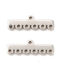 STAINLESS STEEL 304 Stainless Steel Chandelier Component Links, 7-Loop Connector, Rectangle, 5x16.5x1.5mm 304 Stainless Steel Chandelier Component Links, 7-Loop Connector, Rectangle, 5x16.5x1.5mm