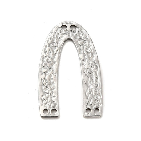 304 Stainless Steel Chandelier Component Links, Hammered, Arch, 18x29mm 304 Stainless Steel Chandelier Component Links, Hammered, Arch, 18x29mm