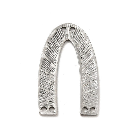 304 Stainless Steel Chandelier Component Links, Hammered, Arch, 18x29mm 304 Stainless Steel Chandelier Component Links, Hammered, Arch, 18x29mm