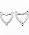 304 Stainless Steel Chandelier Component Links,  Heart,16.5x15mm 304 Stainless Steel Chandelier Component Links,  Heart,16.5x15mm