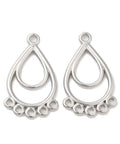 STAINLESS STEEL 304 Stainless Steel Chandelier Component Links, Teardrop, 32x19.5x2.2mm 304 Stainless Steel Chandelier Component Links, Teardrop, 32x19.5x2.2mm