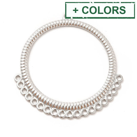 304 Stainless Steel Chandelier Components Links, Grooved Round Ring, 45.5x43.5x2mm 304 Stainless Steel Chandelier Components Links, Grooved Round Ring, 45.5x43.5x2mm