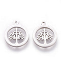 304 Stainless Steel Charm Tree of Life, 12x14mm 304 Stainless Steel Charm Tree of Life, 12x14mm