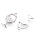 304 Stainless Steel Charm, Wine Glass Charm, 14x7.5x1.5mm 304 Stainless Steel Charm, Wine Glass Charm, 14x7.5x1.5mm