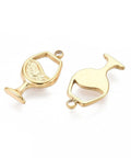 304 Stainless Steel Charm, Wine Glass Charm, Ion Plated, Real 18K Gold Plated, 14x7.5x1.5mm 304 Stainless Steel Charm, Wine Glass Charm, Ion Plated, Real 18K Gold Plated, 14x7.5x1.5mm