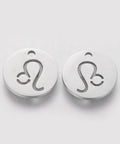 304 Stainless Steel Charms, Flat Round with Constellation/Zodiac Sign, 12mm 304 Stainless Steel Charms, Flat Round with Constellation/Zodiac Sign, 12mm