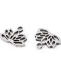 Stainless Steel 304 Stainless Steel Charms, Lotus Charms, 7.5x9.5x1mm 304 Stainless Steel Charms, Lotus Charms, 7.5x9.5x1mm