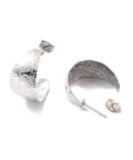 STAINLESS STEEL COLOR 304 Stainless Steel Chunky C-shape Stud Earrings, 22x12x0.5mm 304 Stainless Steel Chunky C-shape Stud Earrings, 22x12x0.5mm