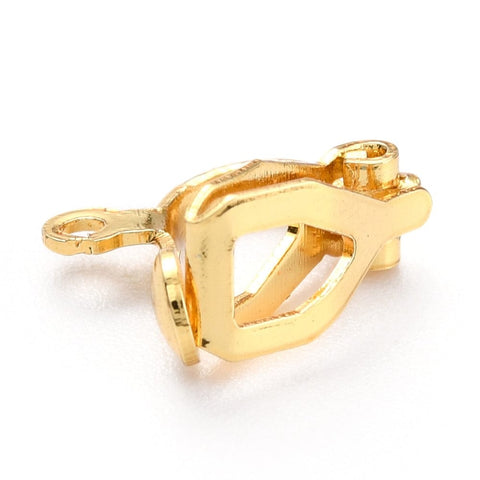 304 Stainless Steel Clip-on Earring Findings, Real 18K Gold Plated 12x6mm 304 Stainless Steel Clip-on Earring Findings, Real 18K Gold Plated 12x6mm