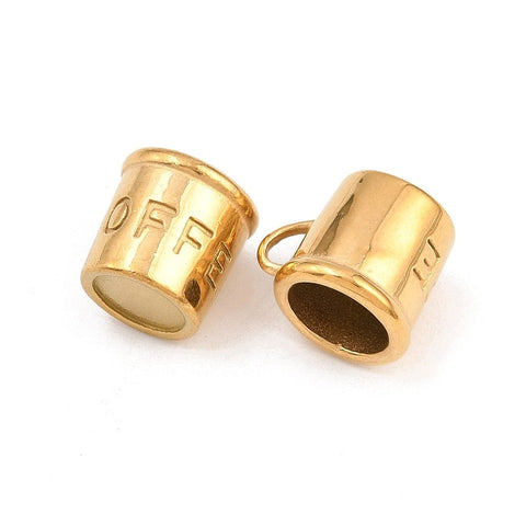 304 Stainless Steel Coffee Cup Pendant – Real 18K Gold IP Plated 304 Stainless Steel Coffee Cup Pendant – Real 18K Gold IP Plated