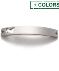 304 Stainless Steel Connector Charms, Curved Rectangle with Butterfly, 38.5x6x1.5mm 304 Stainless Steel Connector Charms, Curved Rectangle with Butterfly, 38.5x6x1.5mm