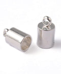 SILVER 304 Stainless Steel Cord End, End Caps, Column, Choose Color 304 Stainless Steel Cord End, End Caps, Column, Choose Color