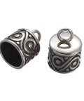 304 Stainless Steel Cord Ends, Antique Silver, 13.5x10mm 304 Stainless Steel Cord Ends, Antique Silver, 13.5x10mm