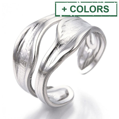 304 Stainless Steel Cuff Ring, 18mm 304 Stainless Steel Cuff Ring, 18mm