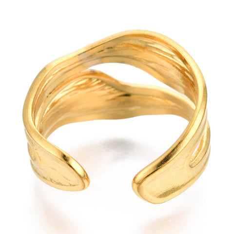 304 Stainless Steel Cuff Ring, 18mm 304 Stainless Steel Cuff Ring, 18mm