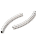 STAINLESS STEEL COLOR 304 Stainless Steel Curved Tube Beads, 5x40x3mm 304 Stainless Steel Curved Tube Beads, 5x40x3mm