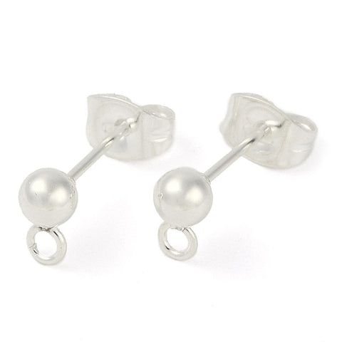 STAINLESS STEEL COLOR 304 Stainless Steel Ear Stud, 7MM 304 Stainless Steel Ear Stud Components, Golden Size: about 4mm wide, 7mm long, hole: 2mm; pin: 0.7mm.