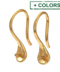 304 Stainless Steel Earring Hooks, for Half Drilled Beads 17mm 304 Stainless Steel Earring Hooks – For Half Drilled Beads, Jewelry Making Findings