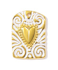 304 Stainless Steel Enamel Arch Heart Pendants, Real 18K Gold Plated White Charms, 21x15mm 304 Stainless Steel Enamel Arch Heart Pendants, Real 18K Gold Plated White Charms, 21x15mm