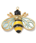 304 Stainless Steel Enamel Bee Pendants, Real 18K Gold Plated Bee Charms, 22x26.5mm 304 Stainless Steel Enamel Bee Pendants, Real 18K Gold Plated Bee Charms, 22x26.5mm