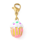 304 Stainless Steel Enamel Cake Charm Gold with Lobster Clasp, 29mm 304 Stainless Steel Enamel Cake Charm Gold with Lobster Clasp 29mm