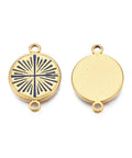304 Stainless Steel Enamel Connector Charms, Real 18K Gold Plated, 21x15x2mm 304 Stainless Steel Enamel Connector Charms, Real 18K Gold Plated, 21x15x2mm