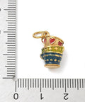 304 Stainless Steel Enamel Cup Pendant Gold with Jump Ring, 15mm 304 Stainless Steel Enamel Cup Pendant Gold with Jump Ring, 15mm