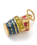 304 Stainless Steel Enamel Cup Pendant Gold with Jump Ring, 15mm 304 Stainless Steel Enamel Cup Pendant Gold with Jump Ring, 15mm