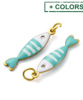 304 Stainless Steel Enamel Fish Charms, Ion Plated 304 Stainless Steel Enamel Fish Charms, Ion Plated