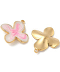 304 Stainless Steel Enamel Flower Pendants, Ion Plated, 20x17mm 304 Stainless Steel Enamel Flower Pendants, Ion Plated, 20x17mm