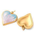 304 Stainless Steel Enamel Heart Pendants – Real 18K Gold Plated, with Jump Ring | Charm for Jewelry Making 304 Stainless Steel Enamel Heart Pendants – Real 18K Gold Plated, with Jump Ring | Charm for Jewelry Making